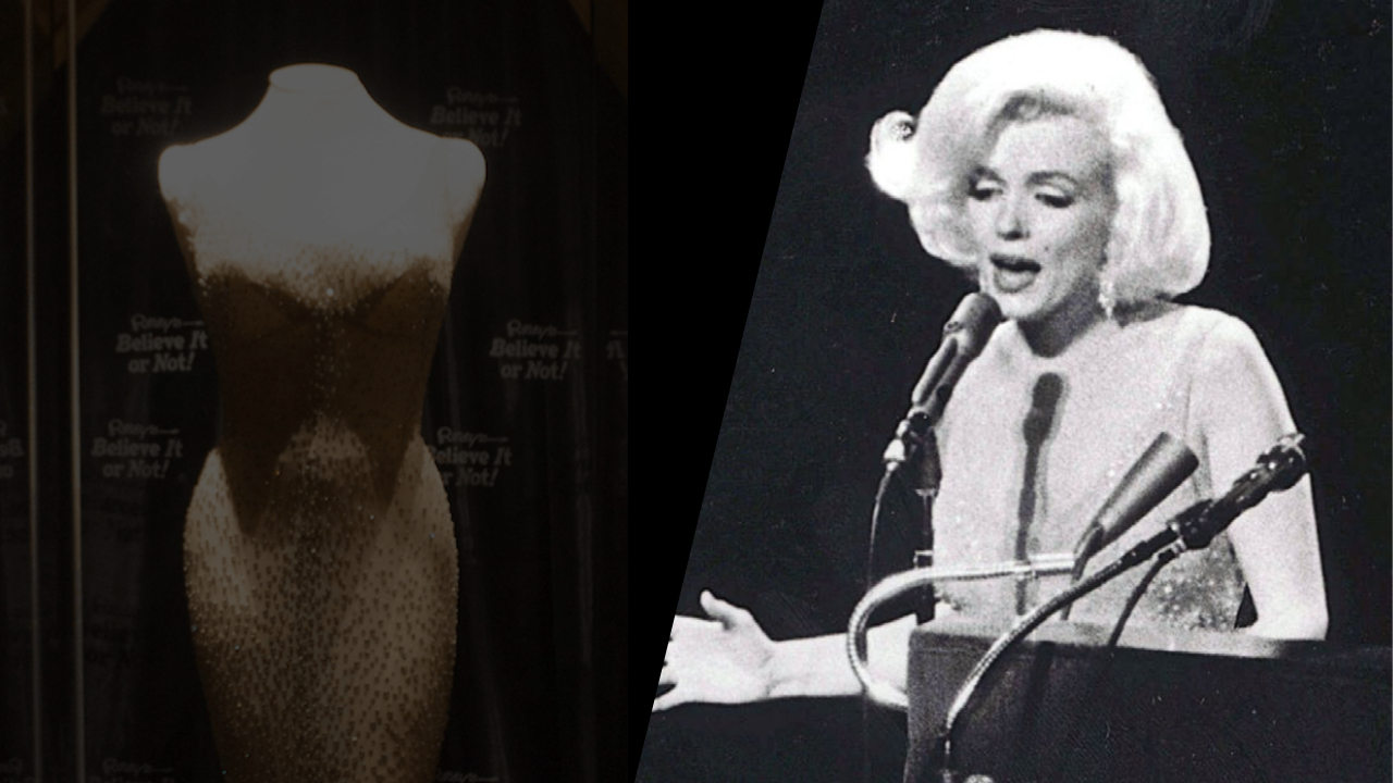 World's most expensive dress, worn by Marilyn Monroe for JFK, goes on  display