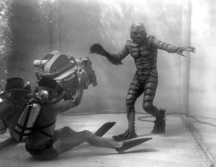 Creature from the black lagoon rare behind the scenes photos filming underwater